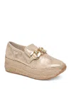 Dolce Vita Jhenee Platform Sneaker In Light Gold Nubuck