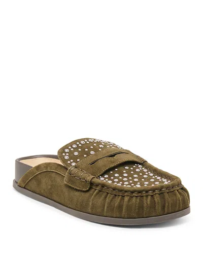 Dolce Vita Women's Jodero Studded Loafer Mules In Green