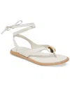 Dolce Vita Judy Ankle Wrap Sandal In Bone Leather