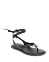 Dolce Vita Judy Ankle Wrap Sandal In Black Leather