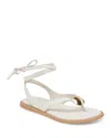 Dolce Vita Judy Ankle Wrap Sandal In Bone Leather