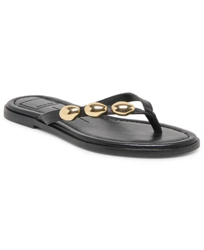 Dolce Vita Women's Juny Embellished Thong Flip-flop Sandals In Black