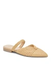 Dolce Vita Kaline Raffia Pointed Toe Mule In Light Natural Raffia