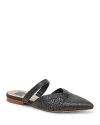Dolce Vita Kaline Raffia Pointed Toe Mule In Onyx Raffia