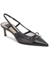 Dolce Vita Women's Kandi Mesh Bow Pointed-toe Kitten-heel Slingback Pumps In Onyx Mesh