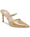 Dolce Vita Kanika Mesh Womens Solid Metal Mules In Gold Metallic