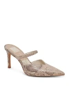 Dolce Vita Women's Kanika Pointed Toe Embellished Slip On High Heel Pumps In Sand Embossed Leather