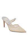 Dolce Vita Katik Imitation Pearl Pointed Toe Pump In Ivory Mesh