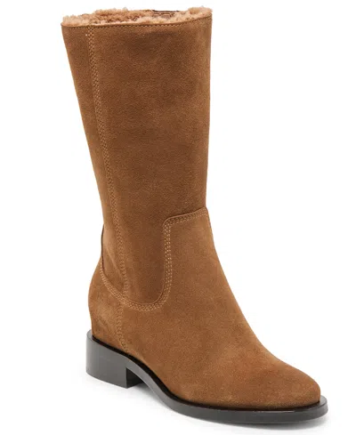 Dolce Vita Women's Kedra H2o Slip On Cozy Tall Cold Weather Boots In Brown