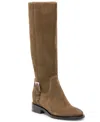 Dolce Vita Womens Kilian H2o Tall Knee High Buckle Riding Boots Regular Wide Calf In Brown