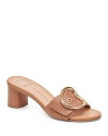 DOLCE VITA WOMEN'S LAIKA SLIP ON BUCKLED HIGH HEEL SANDALS