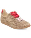 Dolce Vita Laini Sneakers Tan Leopard Printed Suede In Animal Print