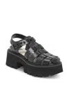 Dolce Vita Lasly Platform Fisherman Sandal In Black Leather