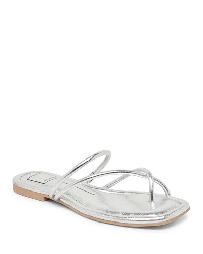 Dolce Vita Women's Leanna Strappy Flat Sandals In Silver