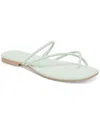 Dolce Vita Leanna Womens Faux Leather Slip On Flip-flops In Cucumber Stella