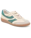 Dolce Vita Merit Sneakers White Green Leather In Neutral
