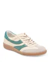 Dolce Vita Merit Sneakers White Green Leather In Multi