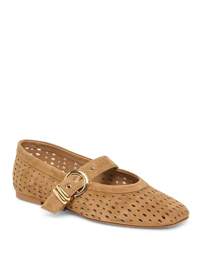 Dolce Vita Mikel Ballet Flats Lt Brown Perforated Suede In Multi
