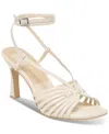 Dolce Vita Women's Nivana Strappy Two-piece Ankle-wrap Dress Sandals In White