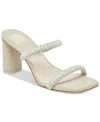 Dolce Vita Nolah Mint Multi Beaded High Heel Slide Sandals In Mint Multi Beads