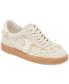Dolce Vita Notice Lace Trim Sneaker In Ivory Suede Lace