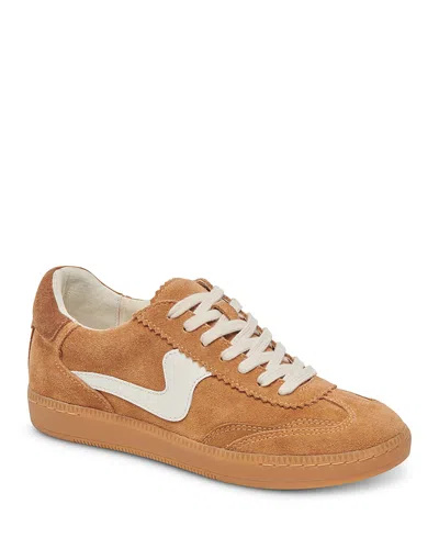 Dolce Vita Notice Sneaker In Brown Suede