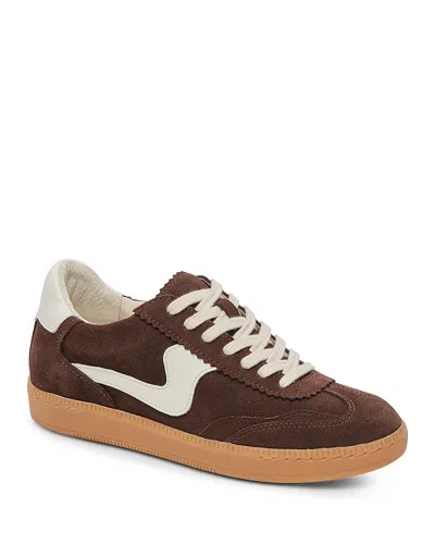 Dolce Vita Notice Sneaker In Brown Suede