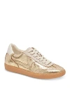 Dolce Vita Women's Notice Low-profile Lace-up Sneakers In Gold Distressed