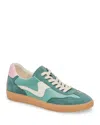 Dolce Vita Notice Sneakers Green Suede In White/green Leather