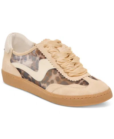 Dolce Vita Notice Mesh Sneakers Lt Leopard Mesh In Brown