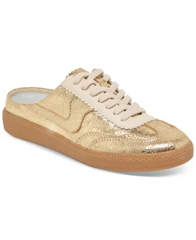Dolce Vita Women's Notice Slide Mule Sneakers In Gold Distressed Leather