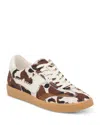 Dolce Vita Notice Stitch Sneakers Cocoa Taurus Calf Hair In Animal Print
