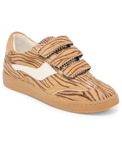Dolce Vita Women's Notice Velcro Strap Low Profile Sneakers In Brown
