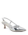 Dolce Vita Women's Odela Pointed-toe Slingback Kitten-heel Pumps In Silver Stella