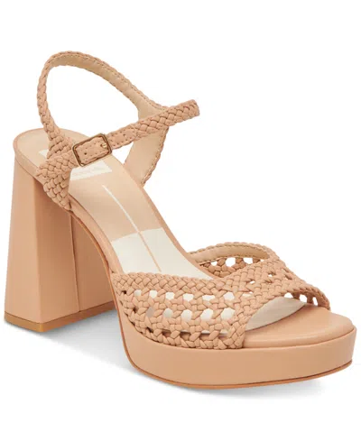 DOLCE VITA WOMEN'S PEYTEN WOVEN TWO-PIECE PLATFORM DRESS SANDALS