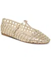 Dolce Vita Rains T-strap Flat In Light Gold Leather