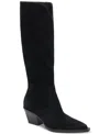 Dolce Vita Raj Pointed Toe Knee High Boot In Onyx Suede