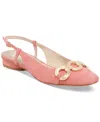 Dolce Vita Ramano Slingback Flat In Coral Suede