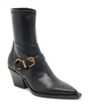 Dolce Vita Rave Pointed Toe Bootie In Black Leather