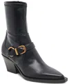 Dolce Vita Rave Pointed Toe Bootie In Black Leather