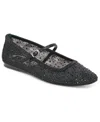 Dolce Vita Reyes Crystal Ballet Flats Black Mesh In Black Mesh Rhinestone