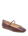 Dolce Vita Women's Reyes Slip On Mary Jane Ballet Flats In Cranberry Crinkle Patent