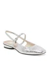 Dolce Vita Rianne Flats Silver Distressed Leather In Silver