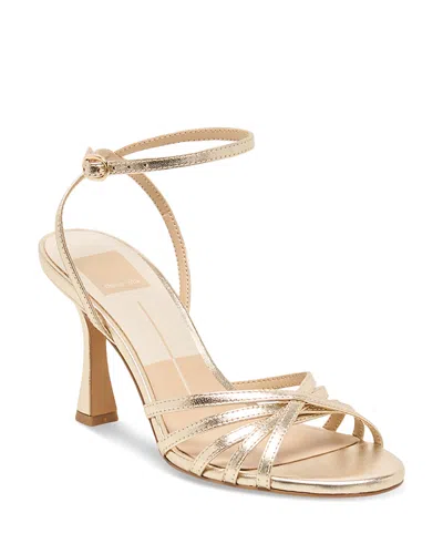 Dolce Vita Women's Riki Metallic Leather Sandals In Gold
