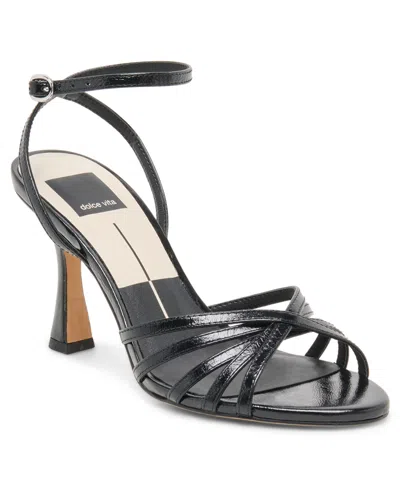 Dolce Vita Riki Heels In Black Leather Size 5 By