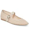Dolce Vita Women's Rodni Mesh Mary Jane Flats In Nude Mesh Leather