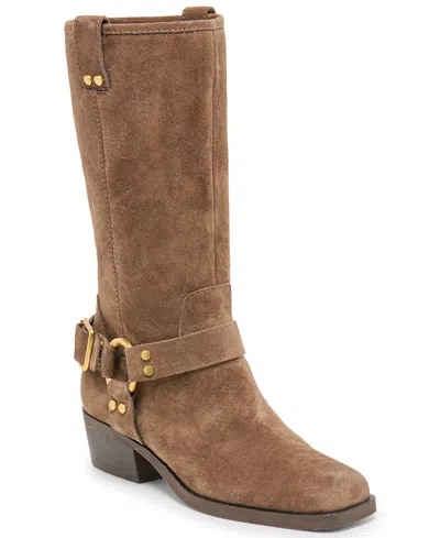 Dolce Vita Women's Rolan Ankle Harness Moto Tall Boots In Brown