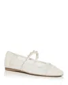 Dolce Vita Rollin Pearl Ballet Flats In White Mesh