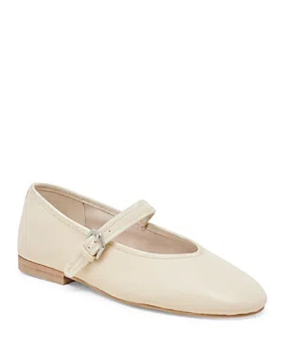Dolce Vita Roslyn Mary Jane Flat In Creme Leather