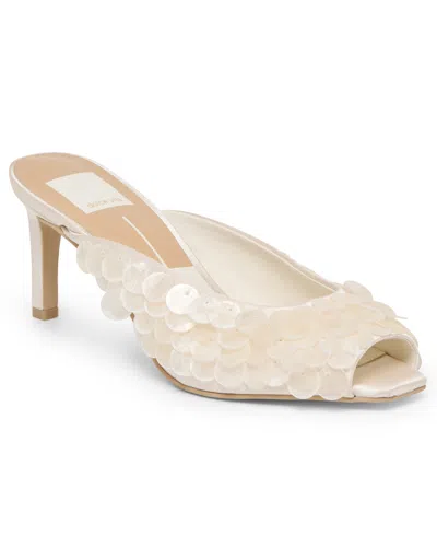 Dolce Vita Women's Samary Confetti Sequin Peep Toe Sandals In Neutral